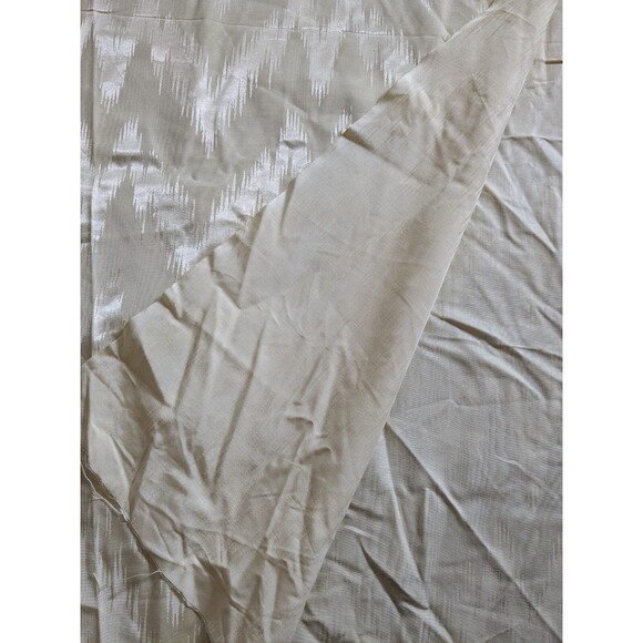 3 Yards Ivory Cream Jacquard Chevron Drapery Decor Fabric 46'' - Picture 4 of 5